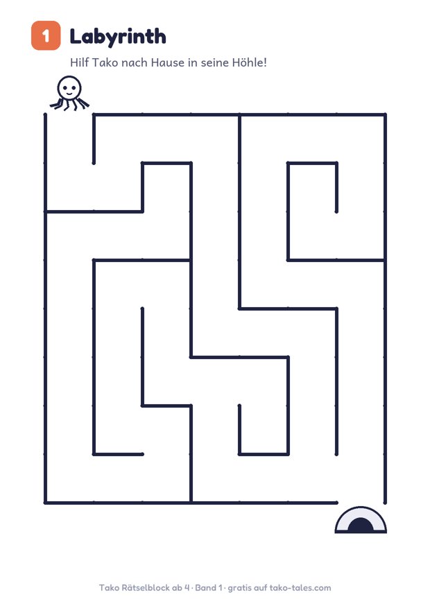 Labyrinth für Kinder ab 4 zum Ausdrucken