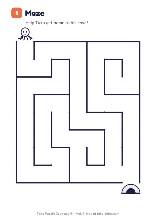 Printable maze for 4 year olds