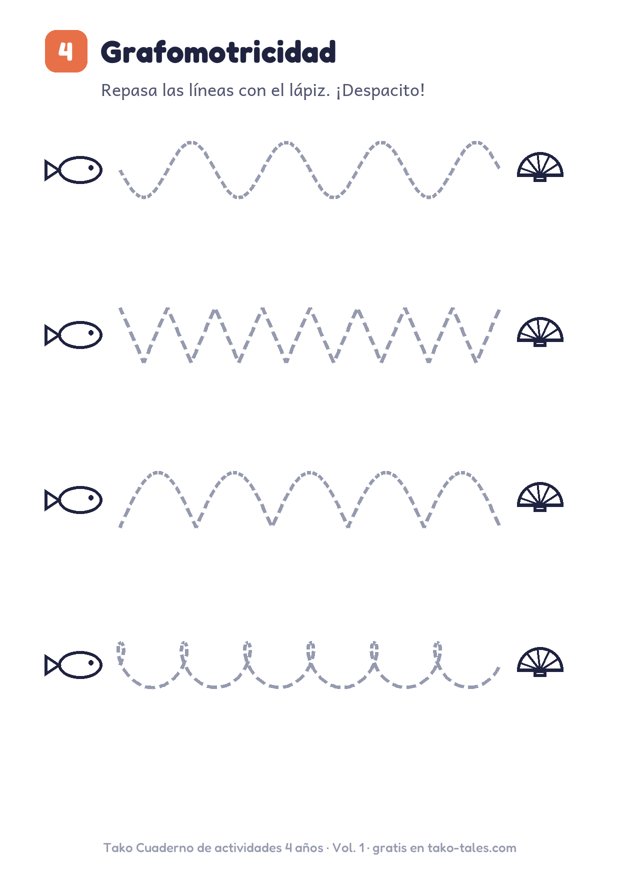 Fichas de grafomotricidad para imprimir