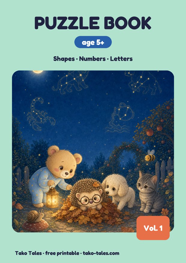 Free printable puzzle book for 5 year olds cover