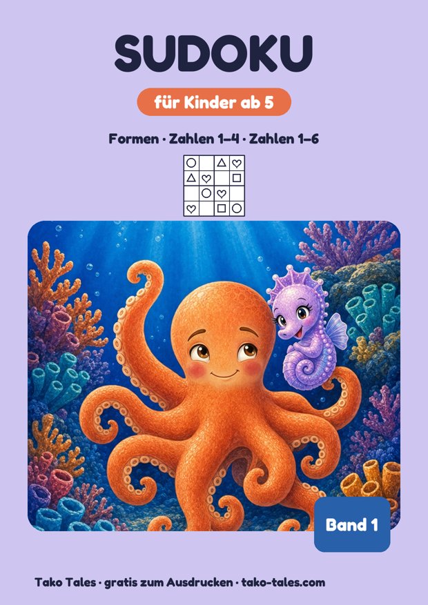 Sudoku für Kinder Titelseite zum Ausdrucken