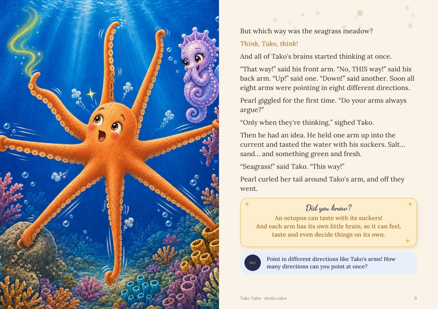 Sample spread: eight arms, eight ideas